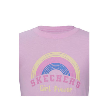 Skechers Girls Toddler Rainbow T-Shirts - Pink Magic
