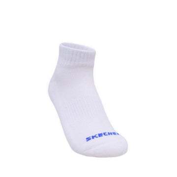 Skechers 3PK 1/2 Terry Qtr Crew Boys Socks - White / Blue
