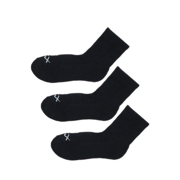 SKECHERS 3PK 1/2 TERRY CREW BOYS - BLACK