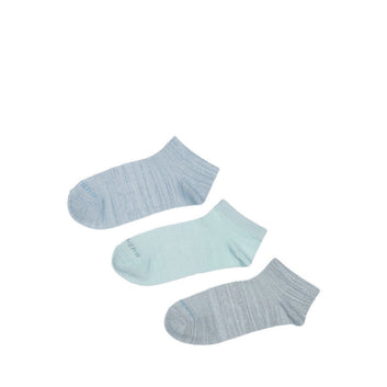 Skechers 3PK Non Terry Low Cut Women Socks - Blue / Aqua