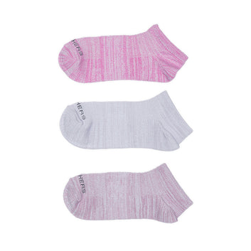 SKECHERS 3PK NON TERRY SUPERSOFT LOW CUT WOMEN - PINK