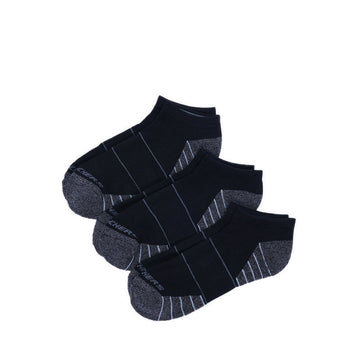 SKECHERS MEN 3PK EXT TR LOCUT (A/M) - BLACK