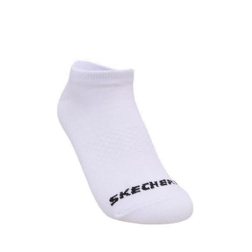 Skechers 3PK Non Terry Low Cut Unisex Socks - White Traditional