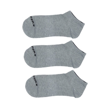 SKECHERS 3PK NON TERRY LOW CUT UNISEX - GREY
