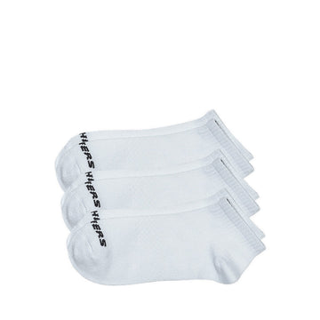SKECHERS 3PK NON TERRY QUARTER CREW UNISEX - WHITE