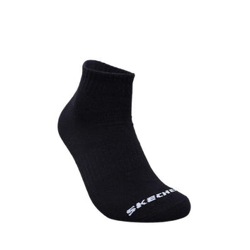 Skechers 3Pk Unisex Non Terry Qtr Crew - Arch Support - Black