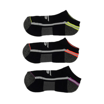 Skechers 3Pk Womens Extended Terry Low Cut Socks - Black