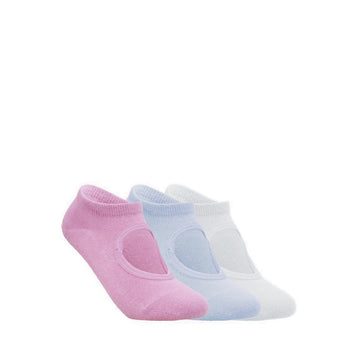 Skechers 3Pk Womens Non Terry Low Cut Yoga / Pilates Socks - Purple Multi