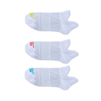 Skechers 3Pk Toe / Heel Terry Low Cut Women - White Blue