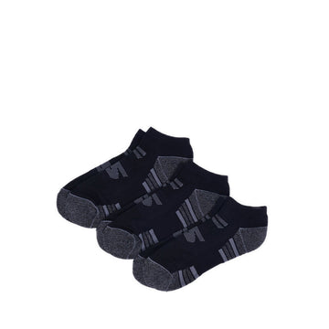 Skechers 3Pk Mens 1/2 Terry Low Cut Socks - Black