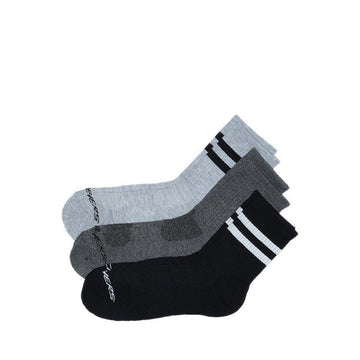 Skechers 3Pk  1/2 Terry Low Crew Mens - Grey