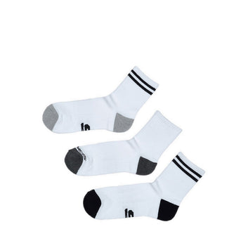 Skechers 3Pk 1/2 Terry Qtr Crew Men - White