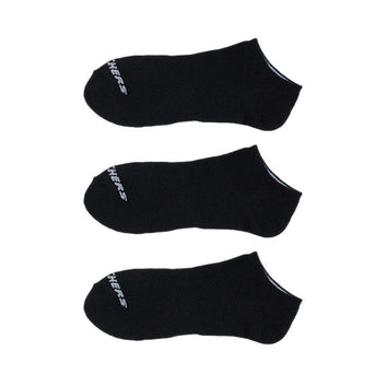 SKECHERS MEN 3PK LOW CUT SOCKS - BLACK