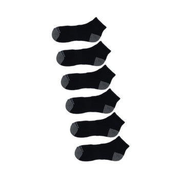 SKECHERS SP 6PK QUARTER SOCK UNISEX - BLACK